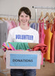 Volunteer with Clothes Donation Wall Decal