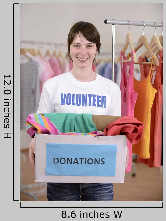 Volunteer with Clothes Donation Wall Decal