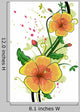Yellow Hibiscus Illustration Wall Decal