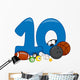 Number 10 Wall Decal