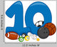 Number 10 Wall Decal