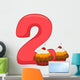 Number 2 Wall Decal
