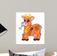 Cartoon Brown Cow Wall Decal