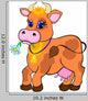 Cartoon Brown Cow Wall Decal