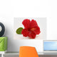 Red Hibiscus Wall Decal