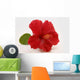 Red Hibiscus Wall Decal