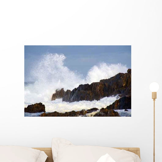 Rocky Coast Wild Surf Crashing Wall Decal