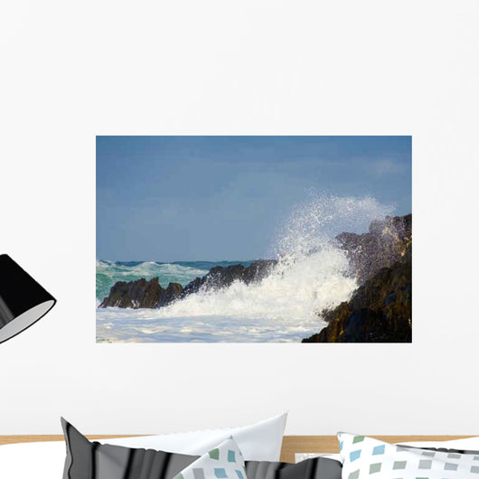 Rocky Coast Wild Surf Wall Decal