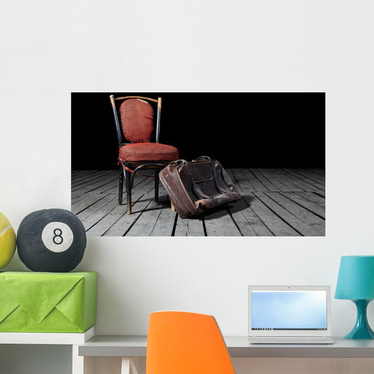 Red Chair and Suitcase Wall Decal