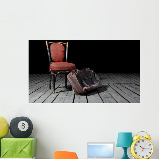 Red Chair and Suitcase Wall Decal