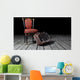 Red Chair and Suitcase Wall Decal