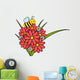 Bee and Flowers Wall Decal