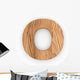 3D Wood Font Character "O" Wall Decal