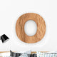 3D Wood Font Character "O" Wall Decal