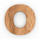 3D Wood Font Character "O" Wall Decal