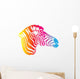 Rainbow Zebra Wall Decal