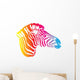 Rainbow Zebra Wall Decal