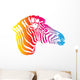 Rainbow Zebra Wall Decal