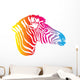 Rainbow Zebra Wall Decal