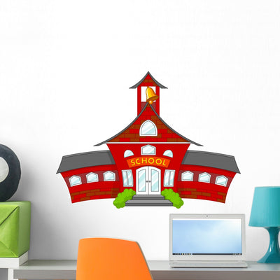 School Wall Decal shown on a wall