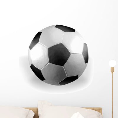 Ballon Football Sur Fond Wall Decal shown on a wall