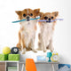 Chihuahuas and Toothbrush Wall Decal