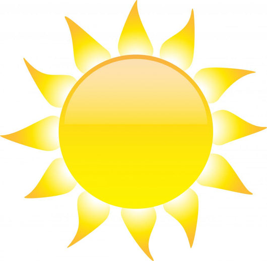 Sun with Rays Wall Decal