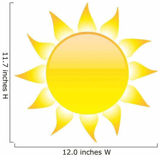 Sun with Rays Wall Decal