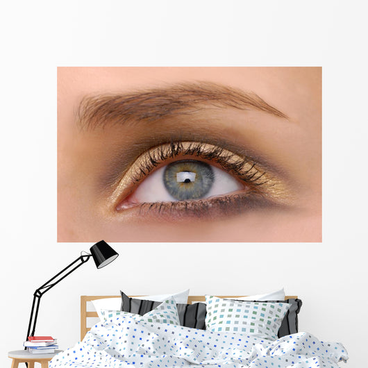 Macro Beautiful Female Eye Wall Decal