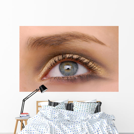 Macro Beautiful Female Eye Wall Decal