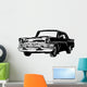 Retro Car Vector Illustration Wall Decal