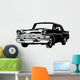 Retro Car Vector Illustration Wall Decal
