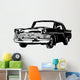 Retro Car Vector Illustration Wall Decal