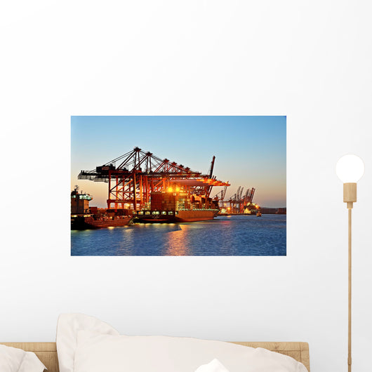 Container Ship When Loaded Wall Decal
