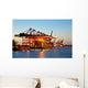 Container Ship When Loaded Wall Decal