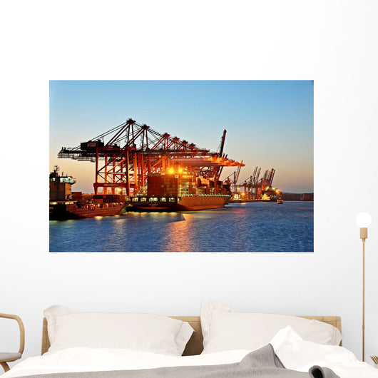 Container Ship When Loaded Wall Decal