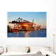 Container Ship When Loaded Wall Decal