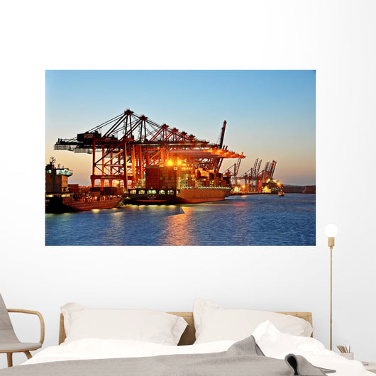 Container Ship When Loaded Wall Decal