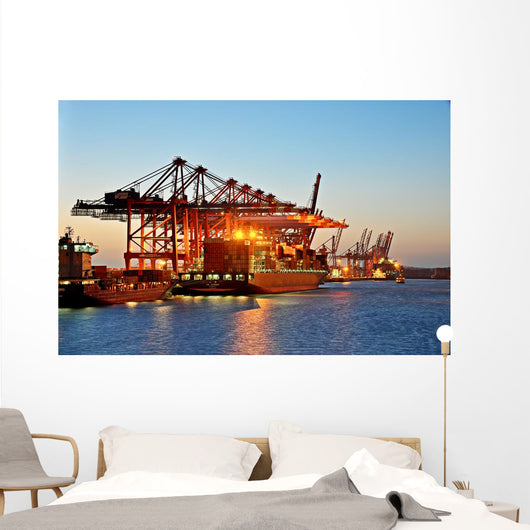 Container Ship When Loaded Wall Decal