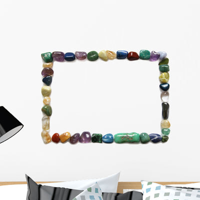 Healing Crystal Border Wall Decal shown on a wall