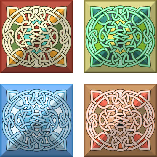 Button with Celtic Pattern Wall Stickers Wall Decal