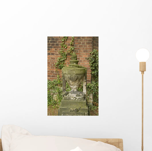 Weathered Urn Made Stone Wall Decal