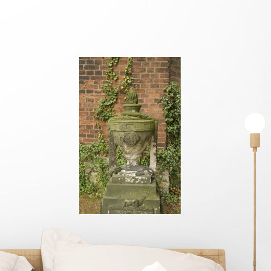 Weathered Urn Made Stone Wall Decal