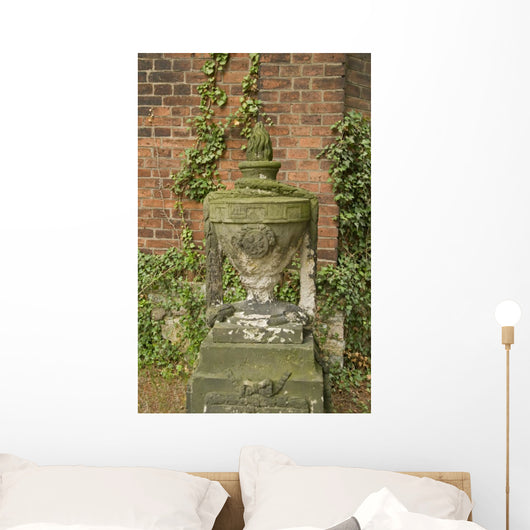 Weathered Urn Made Stone Wall Decal