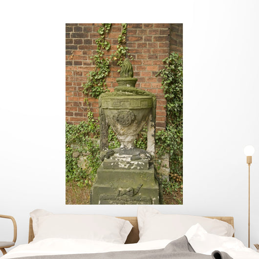 Weathered Urn Made Stone Wall Decal