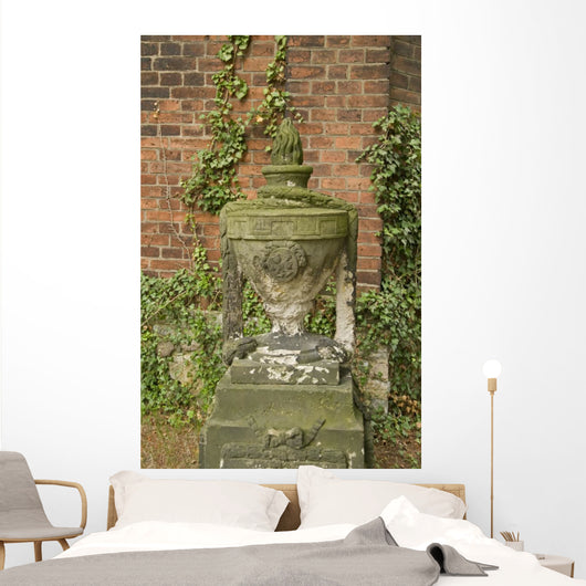 Weathered Urn Made Stone Wall Decal