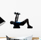 Man Exercising Bosu Weight Wall Decal