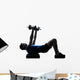 Man Exercising Bosu Weight Wall Decal