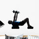 Man Exercising Bosu Weight Wall Decal