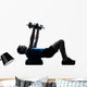 Man Exercising Bosu Weight Wall Decal